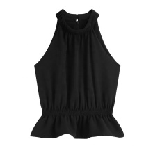 Wearing Ruffles Thin Belly Sexy Chiffon Heart Neck